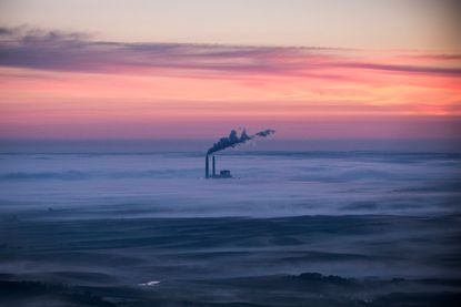 Coal-burning energy plant in North Dakota. 