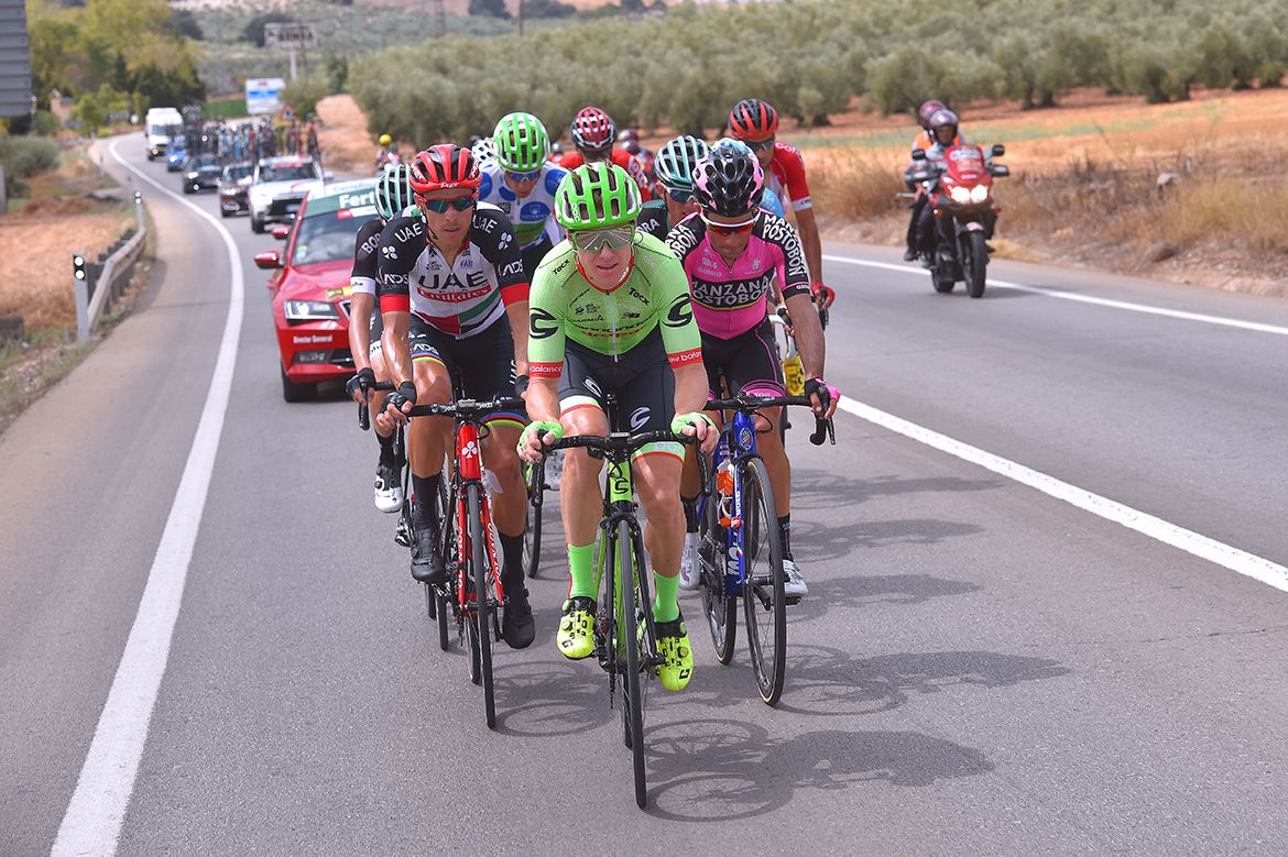 Simon Clarke on the breakaway on the Vuelta a Espa&ntilde;a's 14th stage