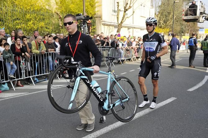 Jan Bakelants (Omega Pharma Quick Step) had a mechanical in the stage 4 finale