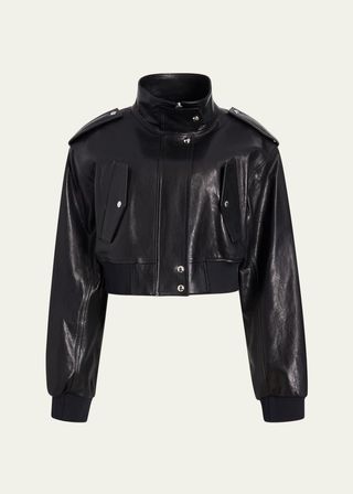 Kember Leather Crop Moto Jacket