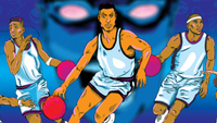wonky art of basketball players
