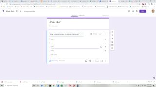 Screenshot Google Meet: Blank quiz