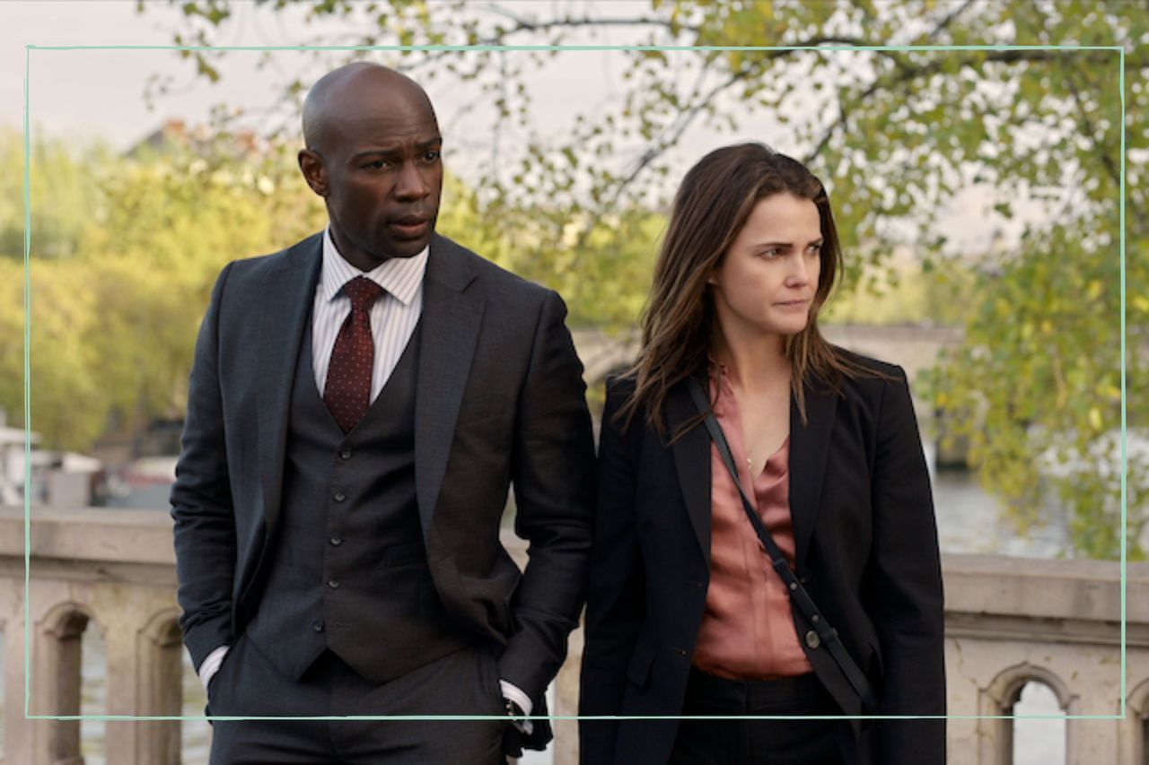 David Gyasi as Austin Dennison, Keri Russell as Kate Wyler in episode 108 of The Diplomat