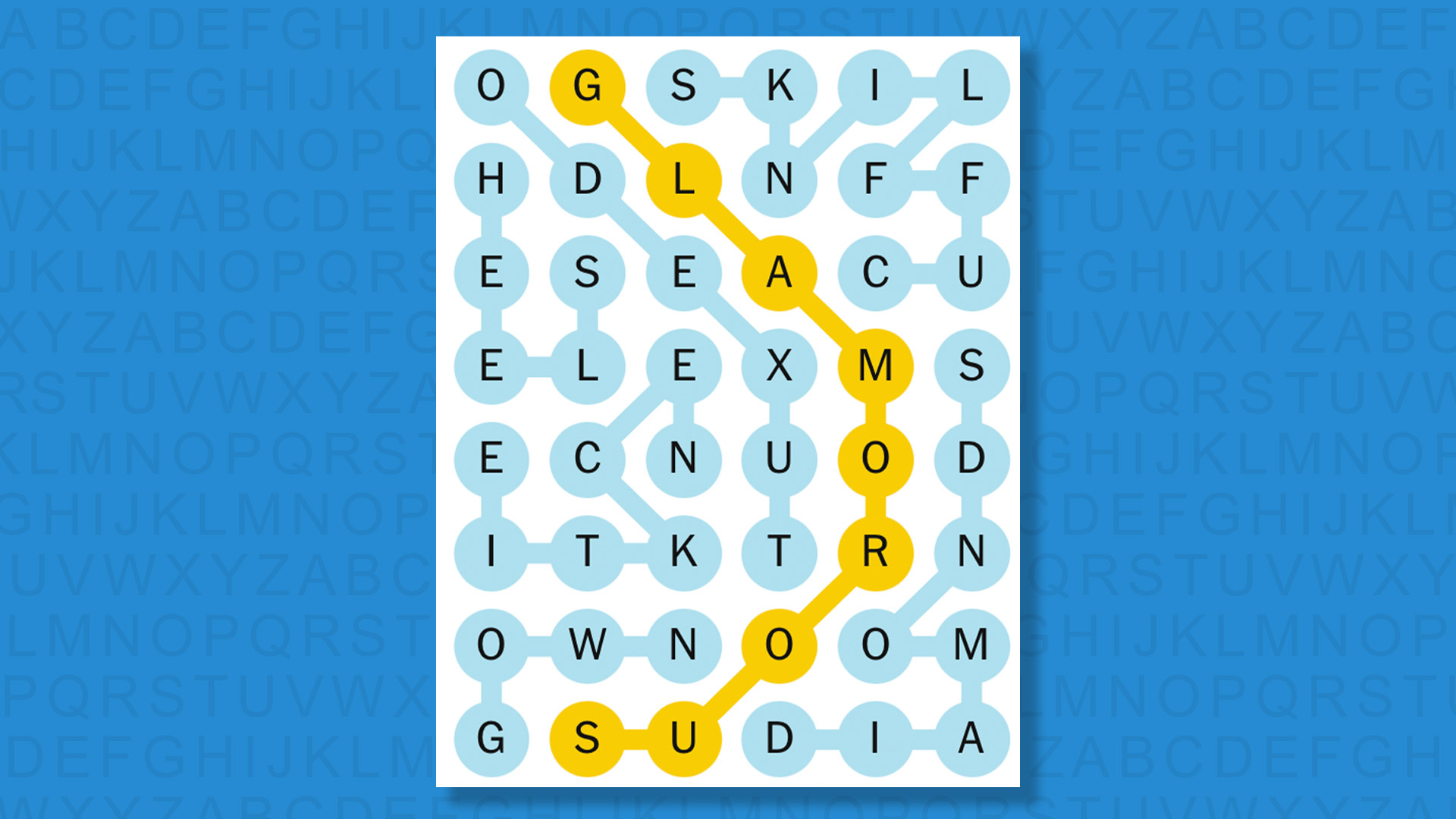 NYT Strands answers for game 727 on a blue background