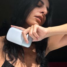 Nassia Matsa holds the Dove Refillable Anti-Perspirant Original Kit