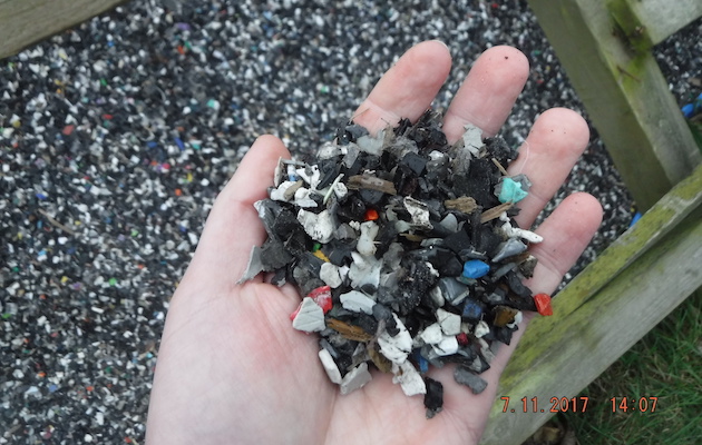 plastic granulate equestrian arena surface