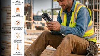 8849 TANK 5 Pro rugged smartphone with a projector that also doubles as a flashlight and a laser rangefinder