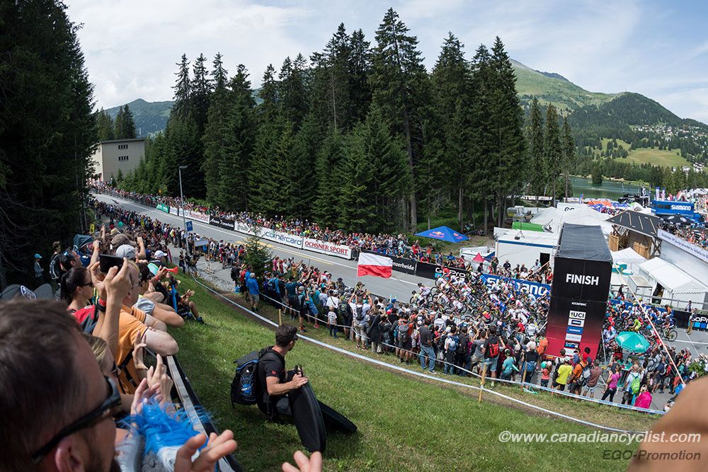 Crowds came out to watch in Switzerland