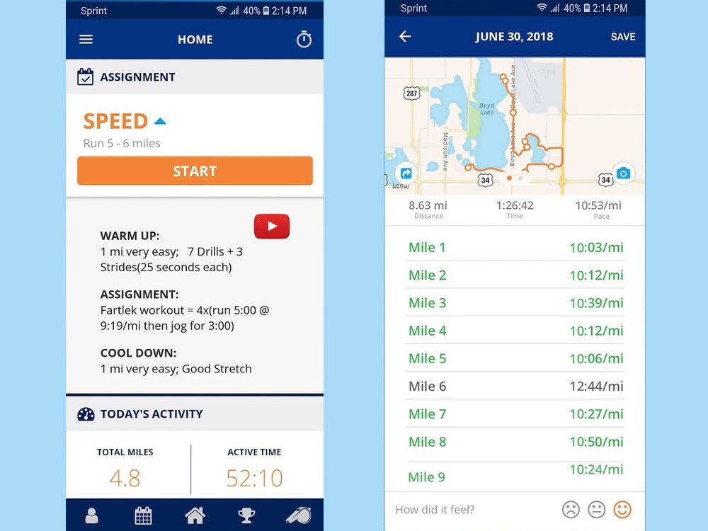 best running apps: runcoach