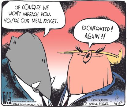 Political Cartoon U.S. Republicans Trump Exoneration