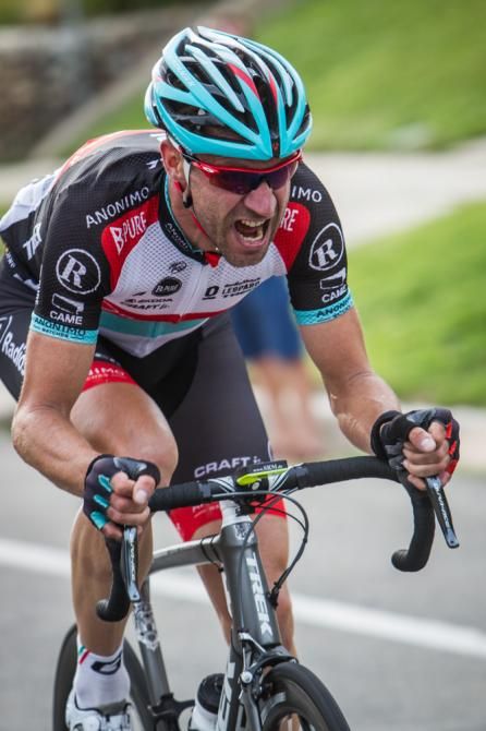 Jens Voigt (Radioshack) goes on the attack.