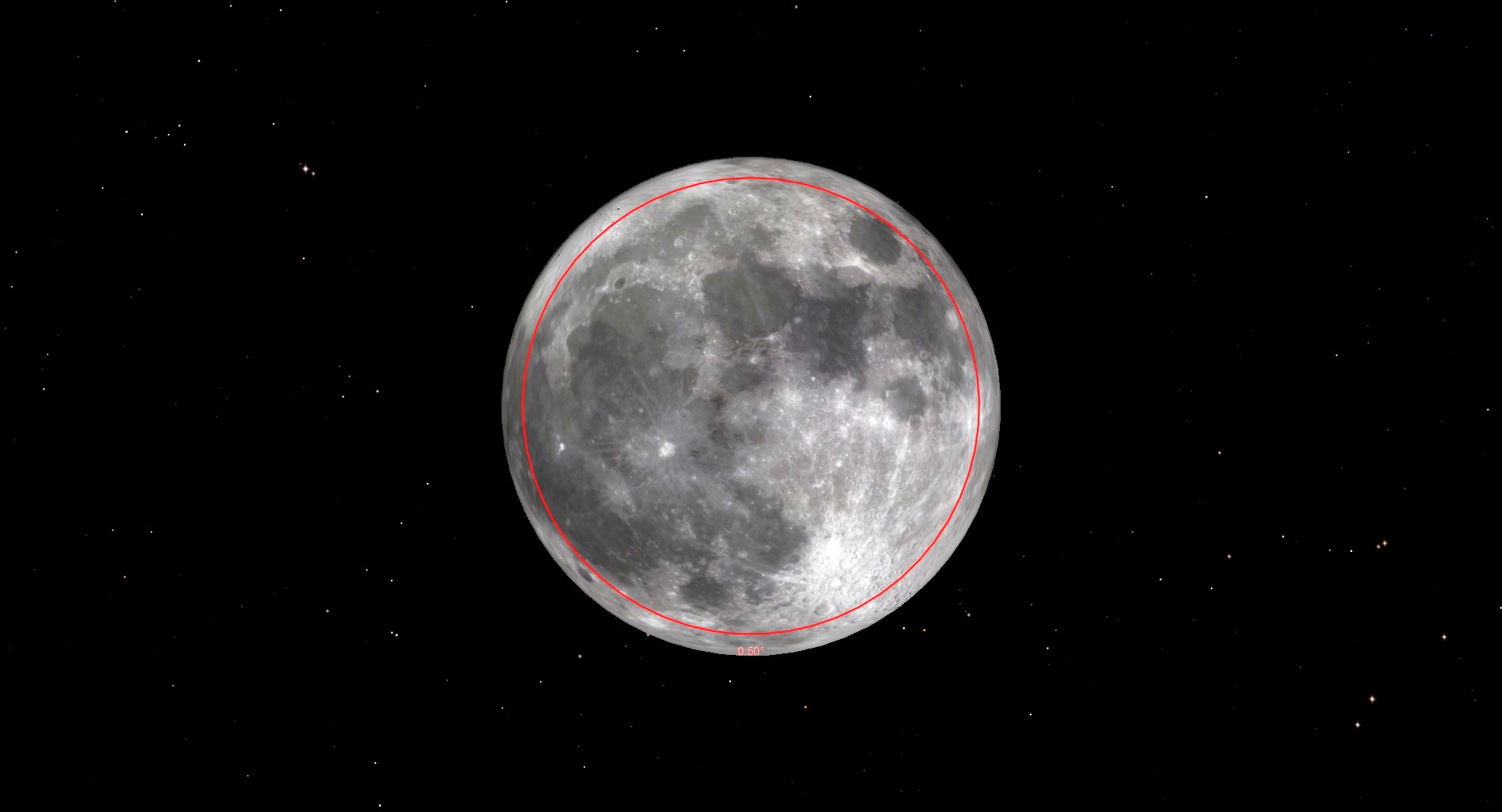 Graphic showing large moon.