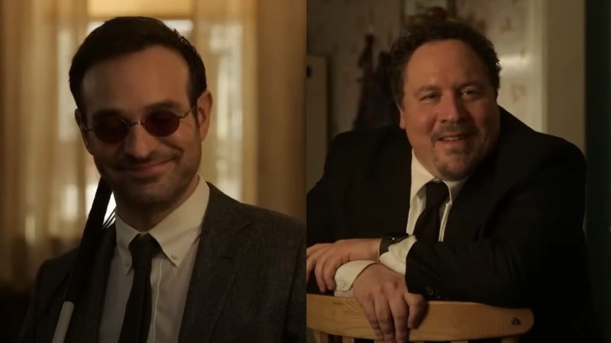 Charlie Cox and Jon Favreau in Spider-Man: No Way Home