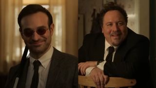 Charlie Cox and Jon Favreau in Spider-Man: No Way Home