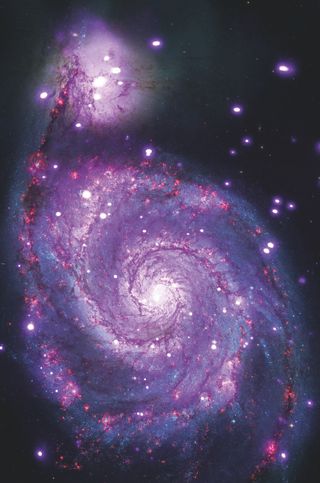 purple Whirlpool Galaxy