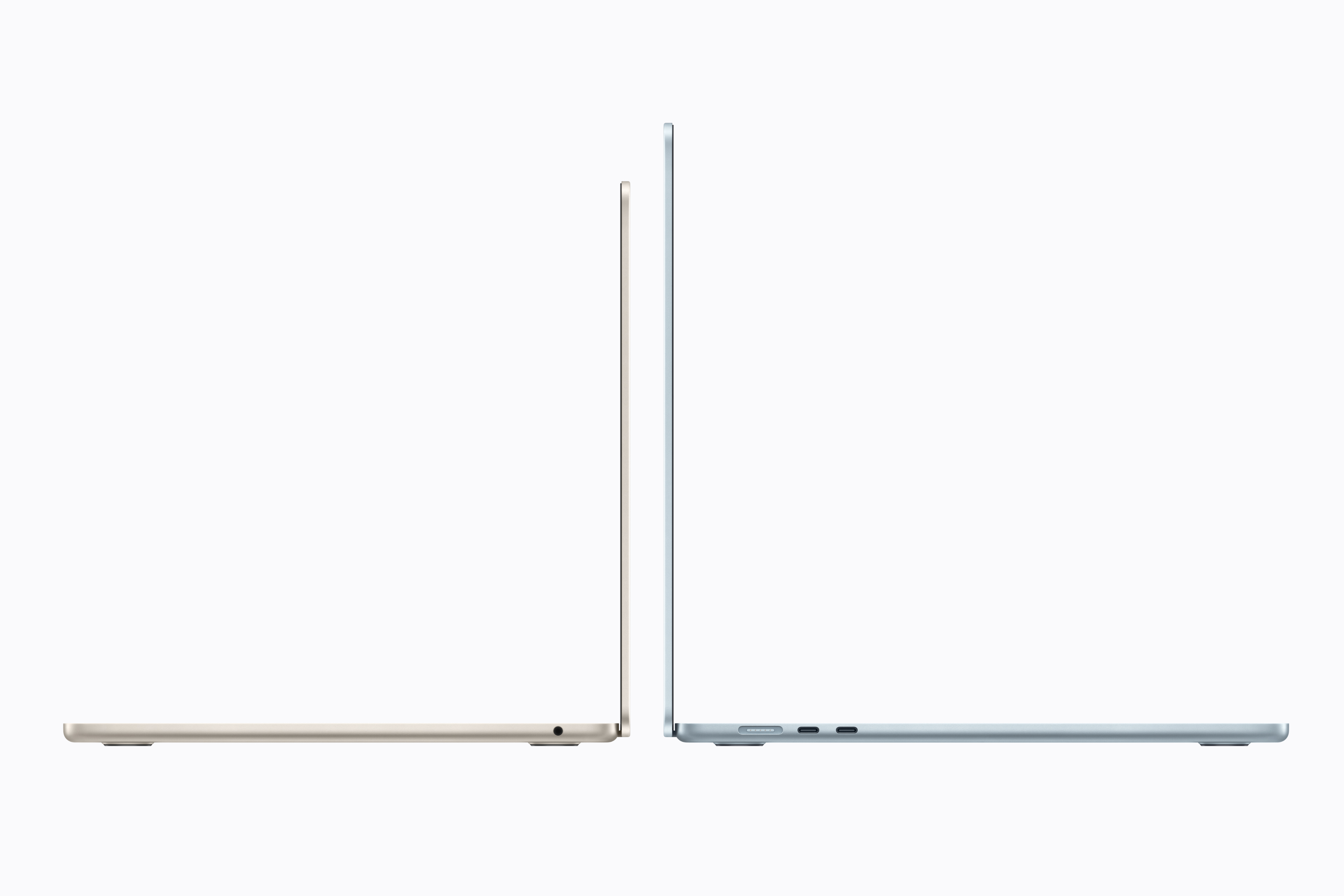 MacBook Air 13 and 15-inch side profile views.