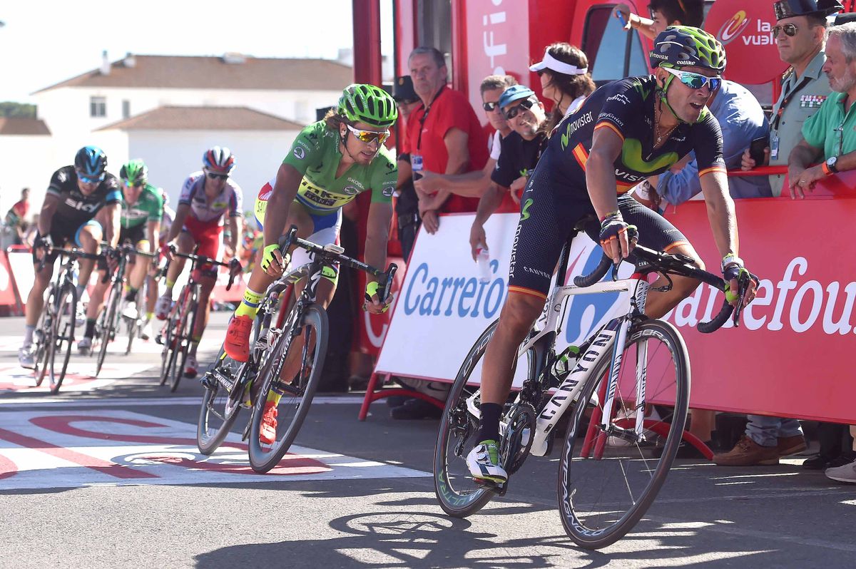 Alejandro Valverde (Movistar) speeds to the win