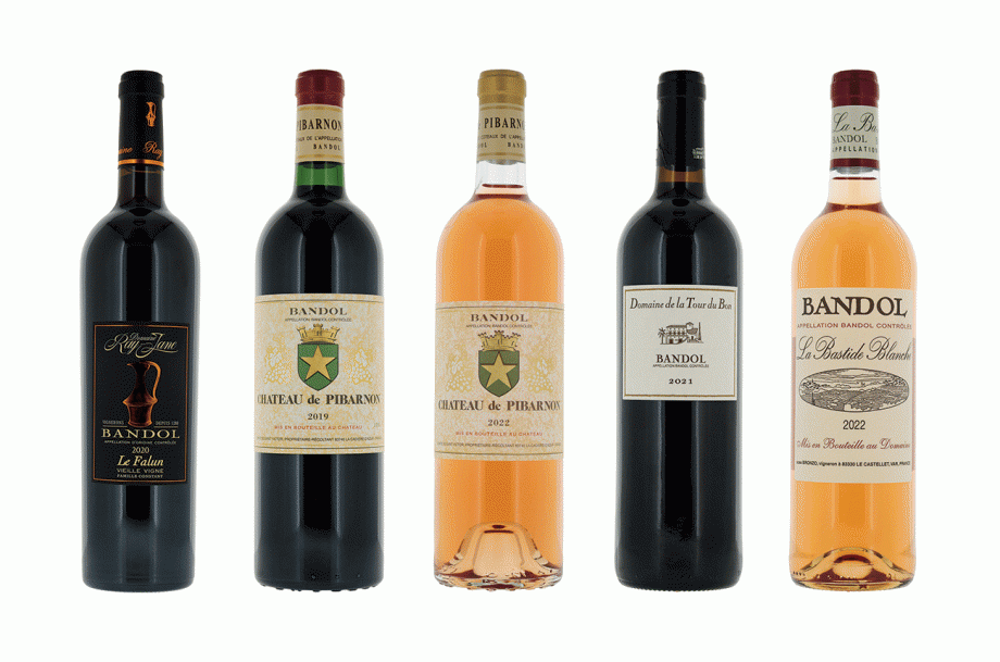 Bandol bottles