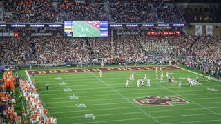 Boston College football fans go wild at a night game, amped up by Powersoft.