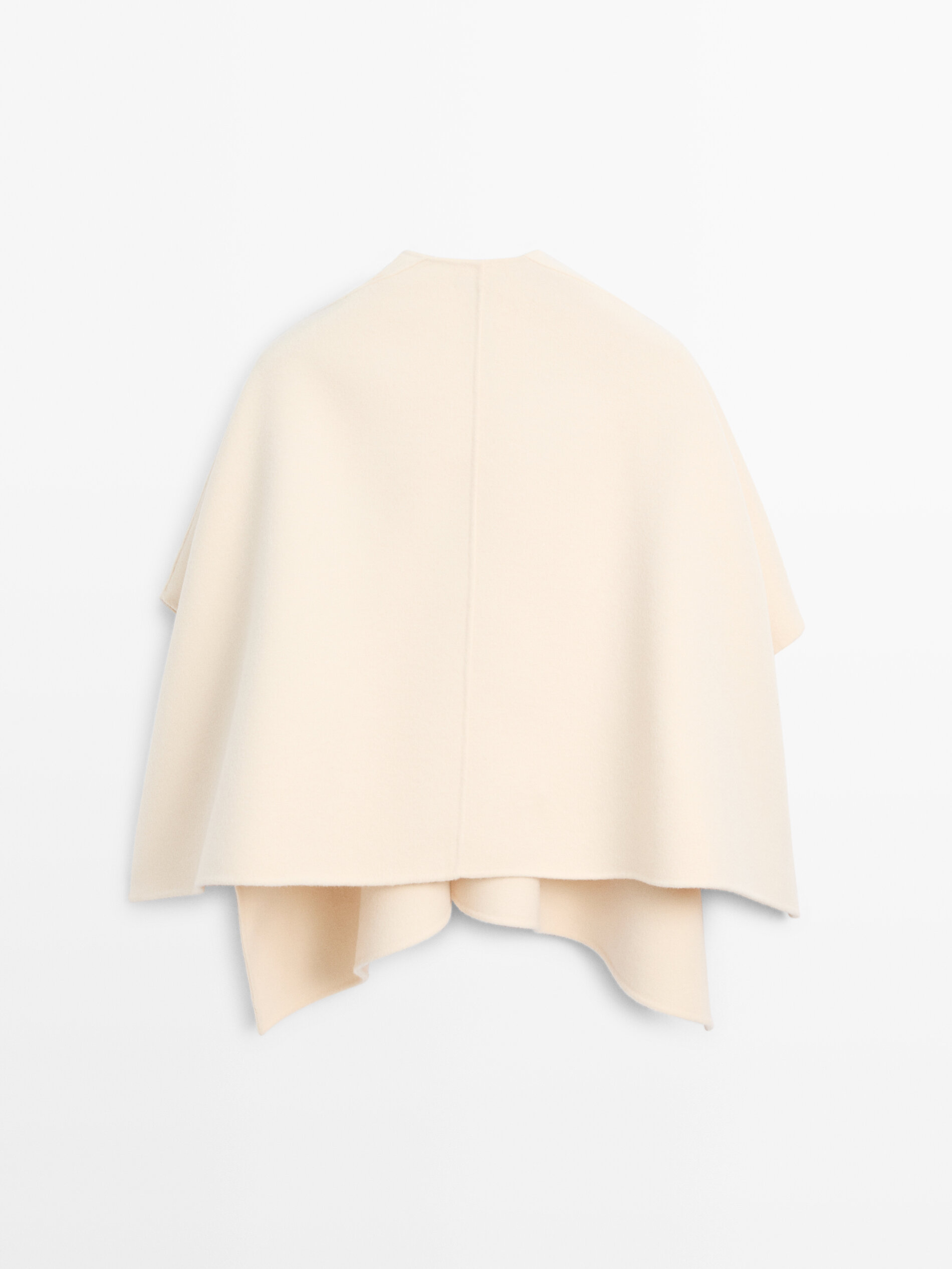 Wool Blend Felt Texture Cape