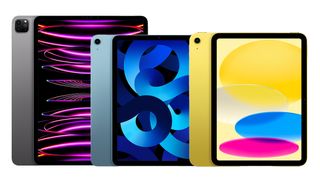 Apple iPad 2024; a line up of iPads