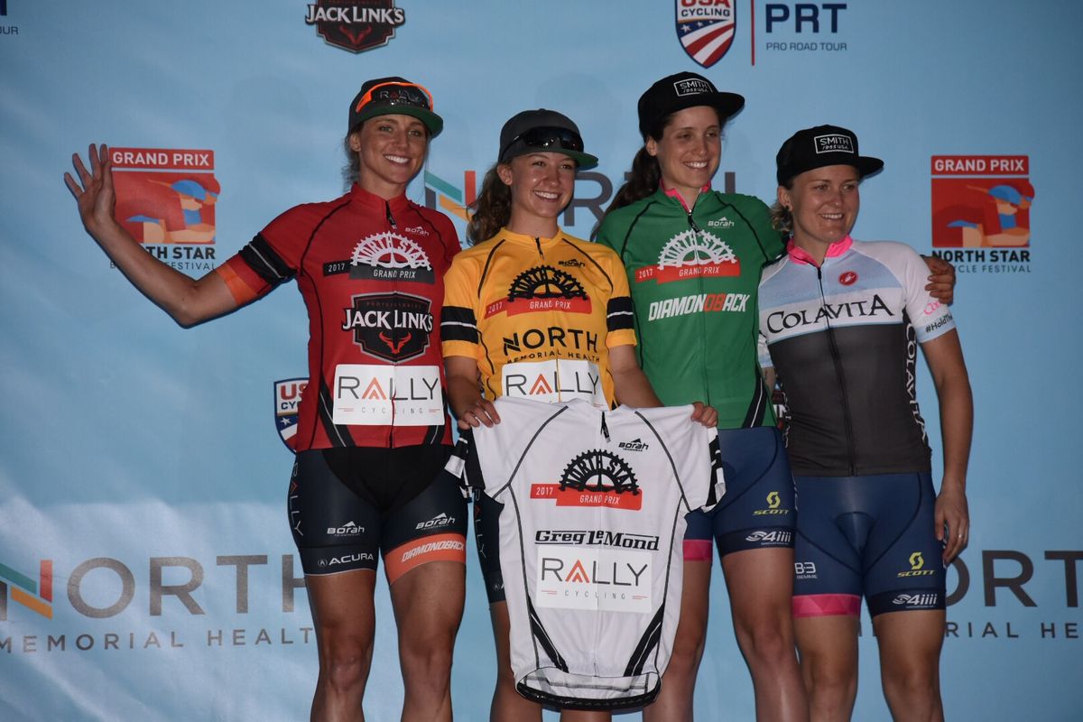 The women's jersey holders