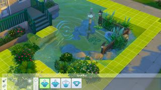 Using the water tool in The Sims 4