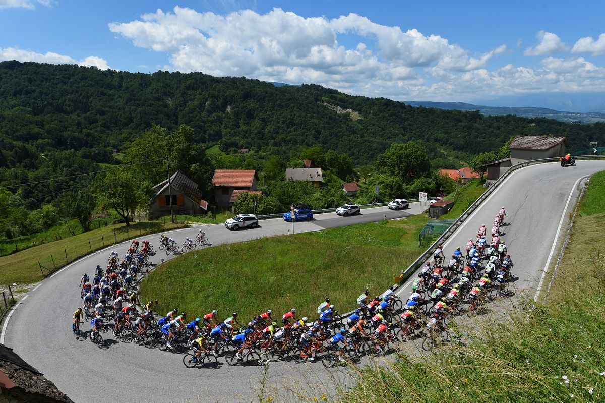 The weather was great for the peloton