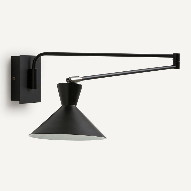 black wall light