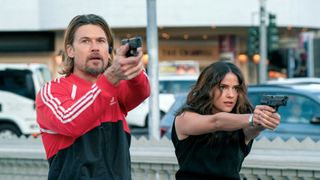 (L to R) Nick Zano as Chad McKnight, Shelley Hennig as Ava Winters in episode 108 of Obliterated
