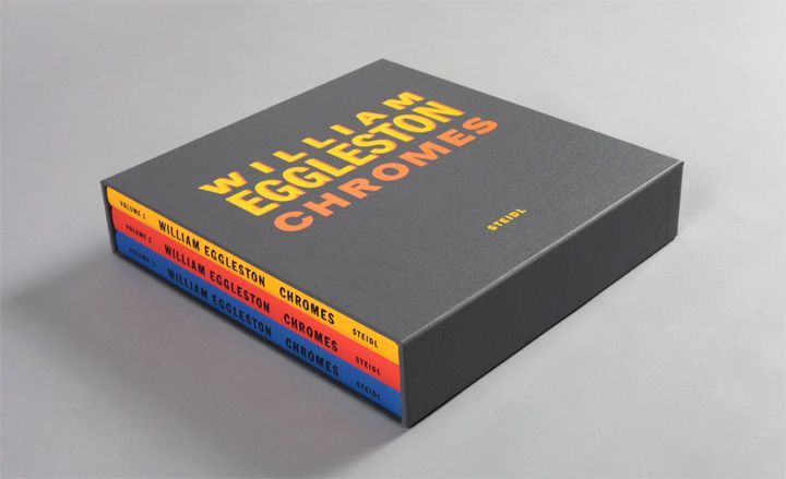 &#039;Chromes&#039; by William Eggleston 3 books in a grey cover