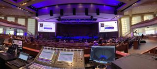 The DiGiCo SD12 console and L-ISA Controller at FOH