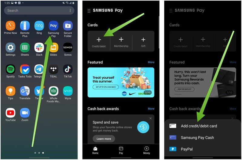 How to add credit cards and gift cards to the Samsung Pay app on your ...