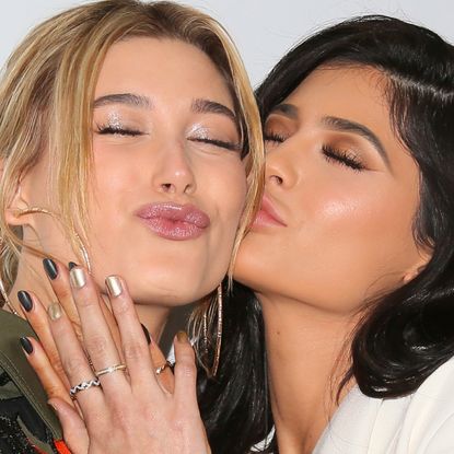 Kylie Jenner and Hailey Baldwin attend the 'Fresh Faces' party, hosted by Marie Claire, celebrating the May issue cover stars on April 11, 2016 in Los Angeles, California. 