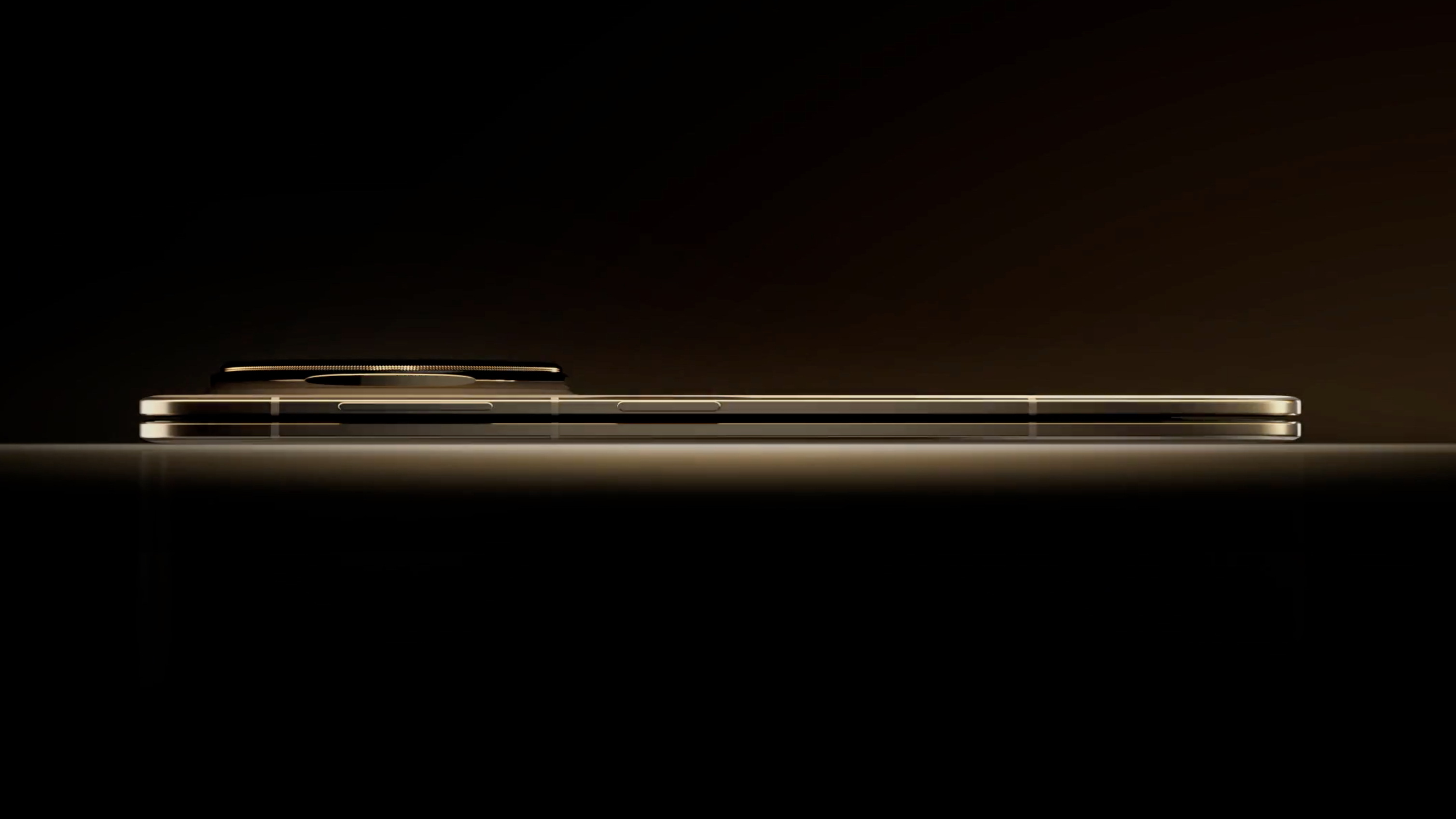 Side profile view of the Honor Magic V5 closed, showing how thin it is