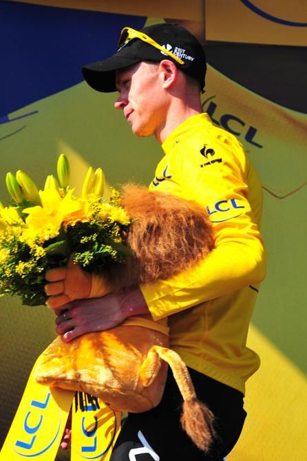 Chris Froome (Sky) in yellow