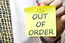 out of order post it note