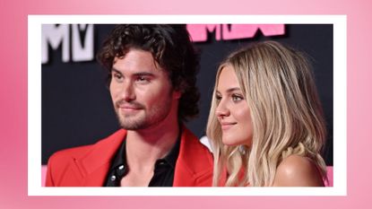 NEWARK, NEW JERSEY - SEPTEMBER 12: Chase Stokes and Kelsea Ballerini attend the 2023 MTV Video Music Awards at Prudential Center on September 12, 2023 in Newark, New Jersey. 