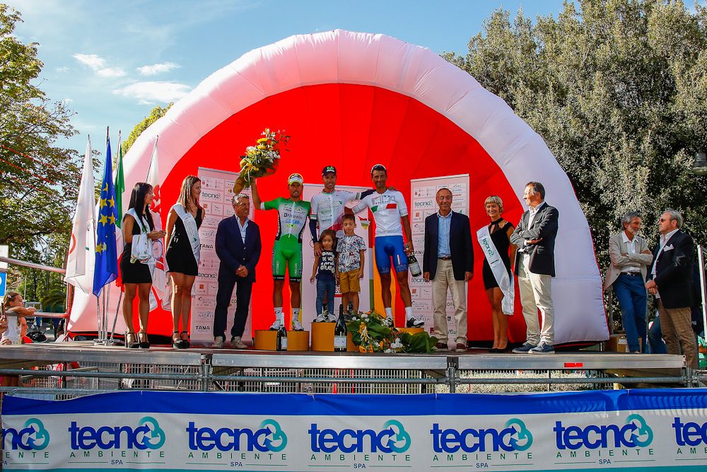 The Giro della Toscana stage 1 podium