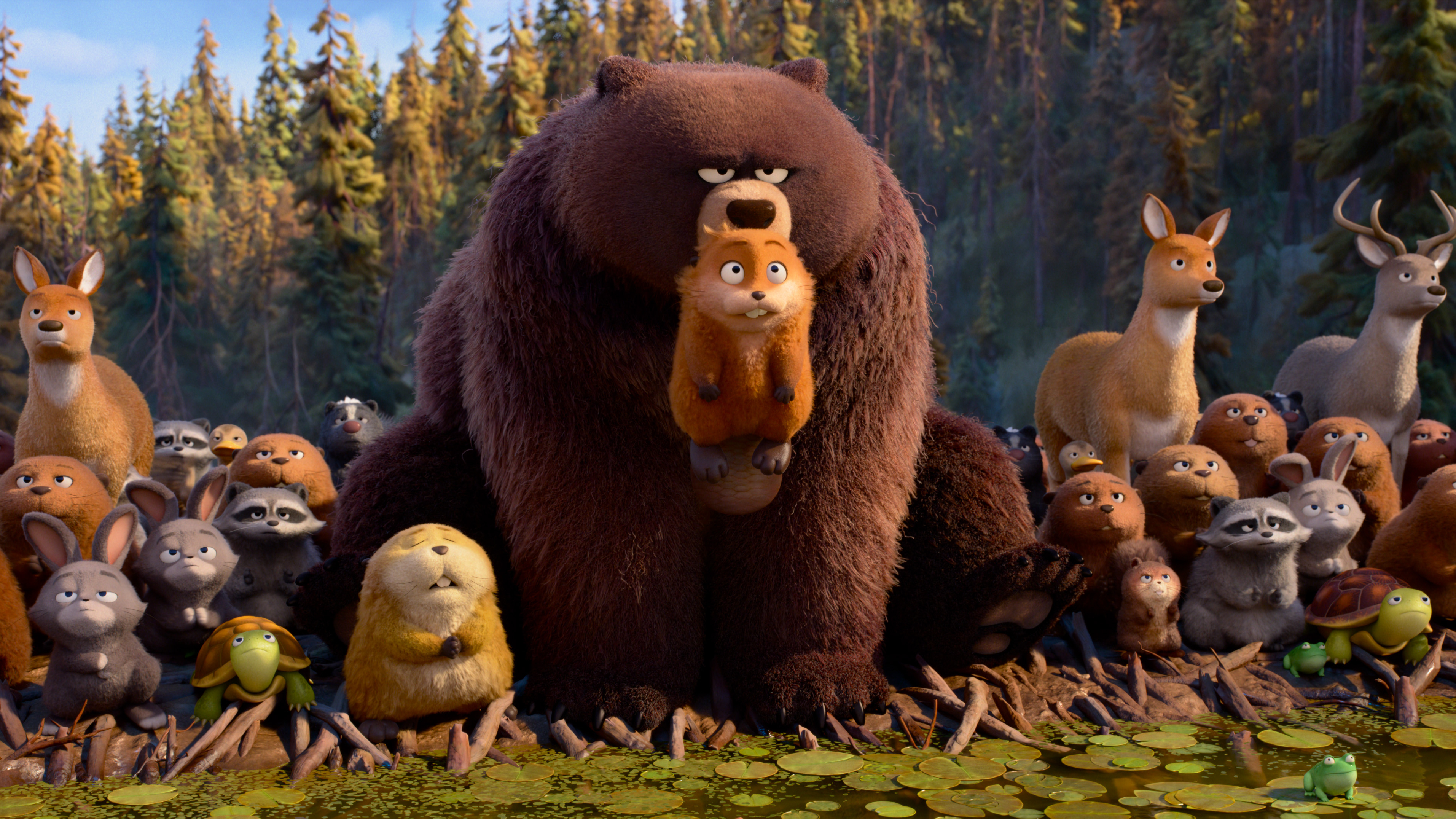 Animals gathered together in a scene from Disney/Pixar's &amp;quot;Hoppers&amp;quot;