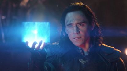 Loki with the Tesseract in Avengers: Infinity War