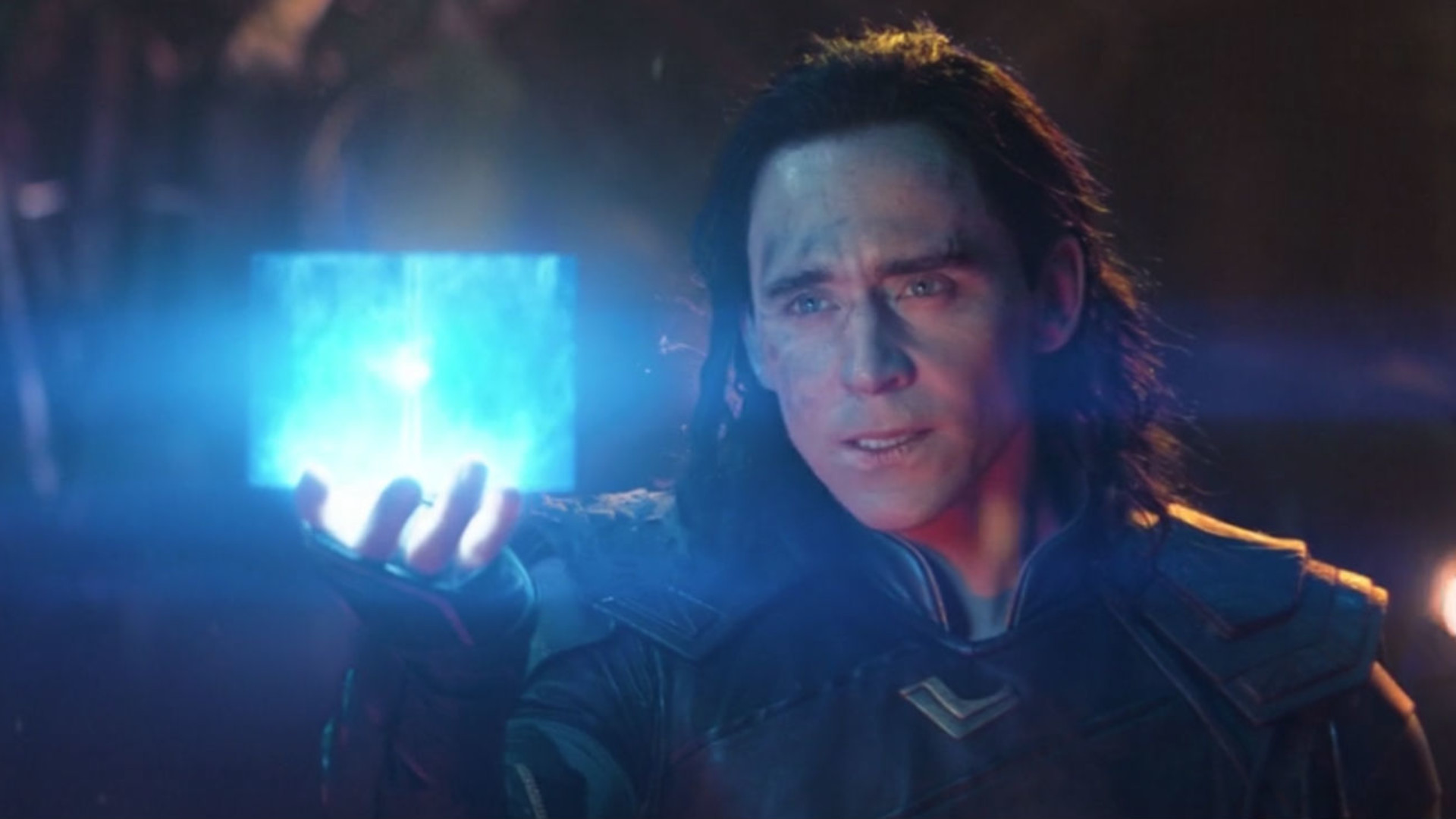 Loki with a Tesseract in Avengers: Infinity War
