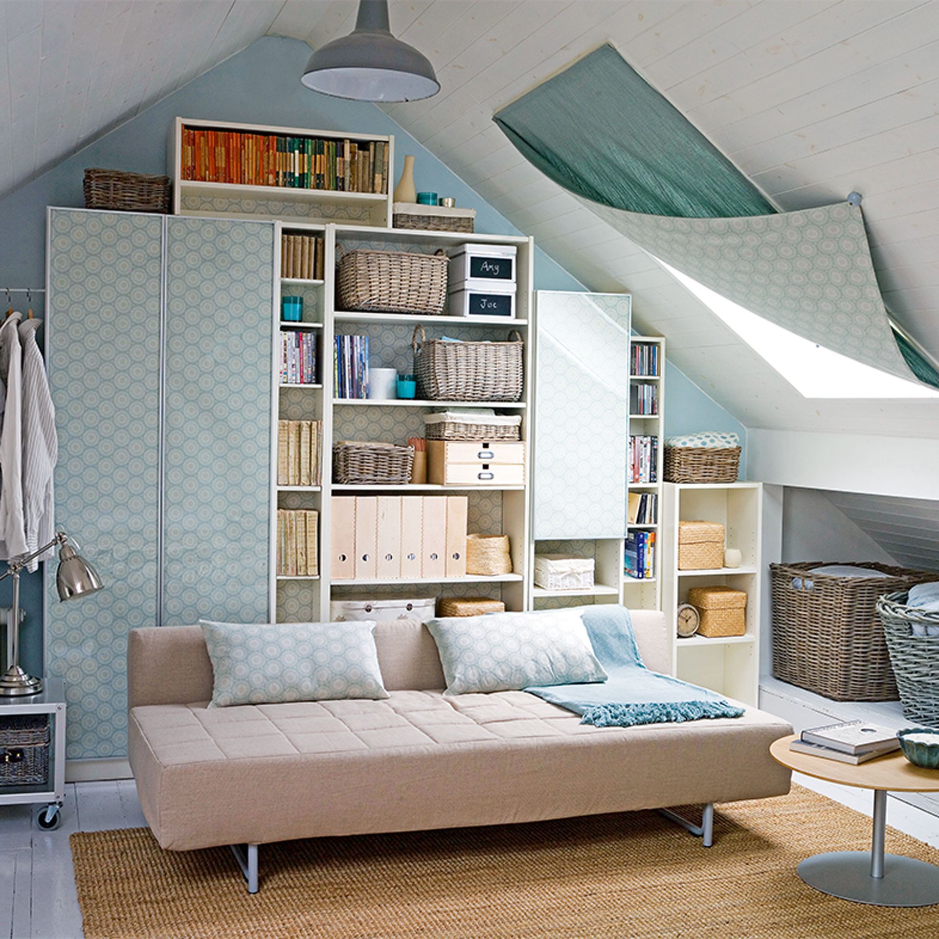 Teenage bedroom ideas with loft bedroom and storage