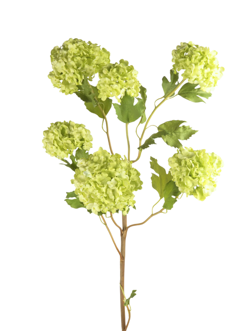 Faux Snowball Flower Stem 