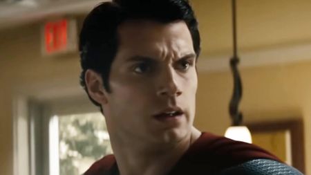 A stunned Henry Cavill in Man of Steel