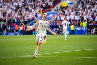 Florian Wirtz of Germany celebrates scoring against Spain at Euro 2024