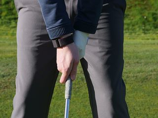 Golf Monthly Top 50 Coach Ben Emerson demonstrating a weak golf grip