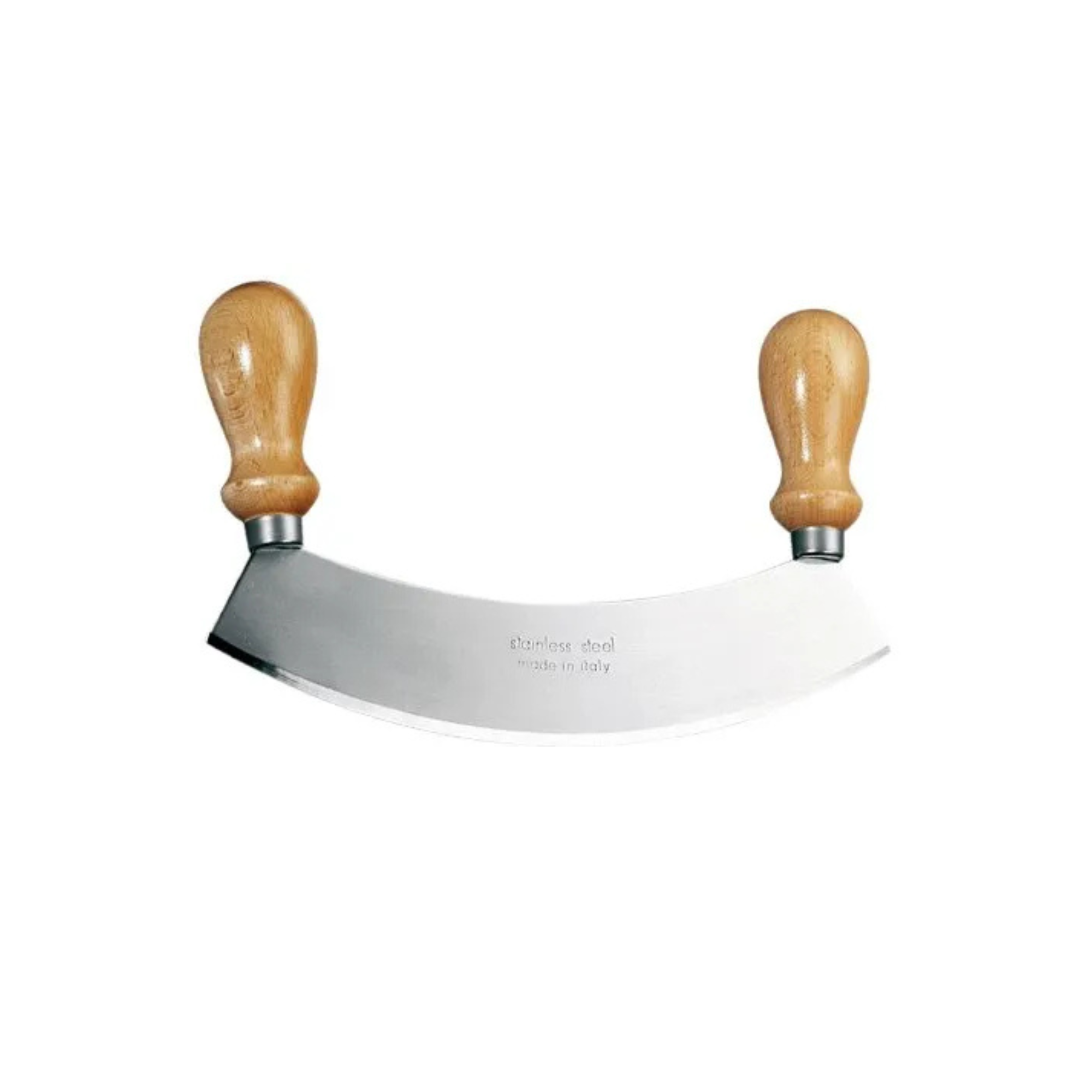 Eppicotispai Stainless Steel Mezzaluna Chopper/mincer With Wooden Handle, 10-Inch