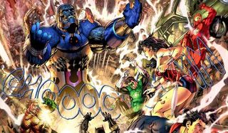Darkseid battles Justice League