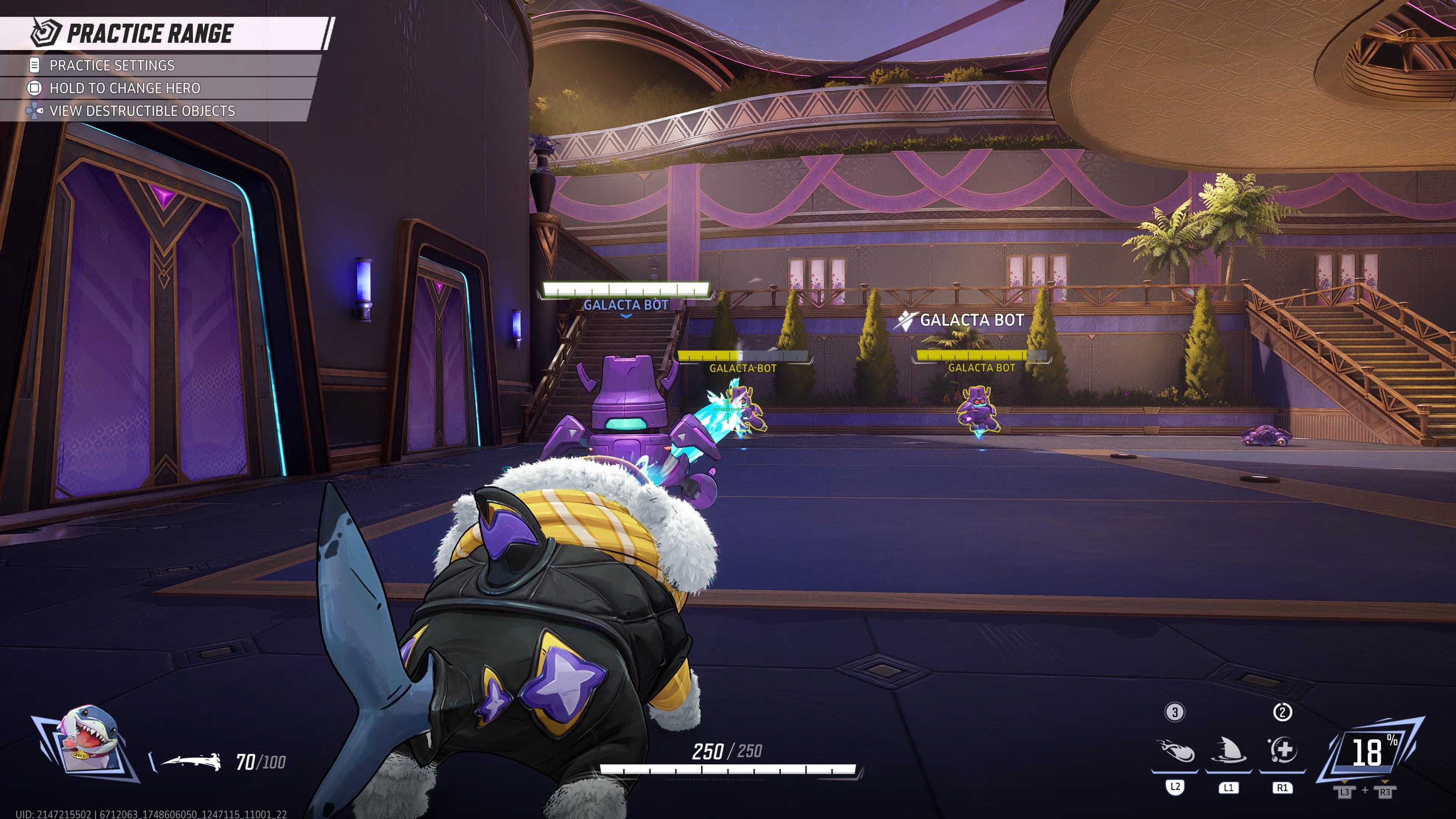 Jeff fires his primary splash attack through an ally, striking a distant enemy at the same time